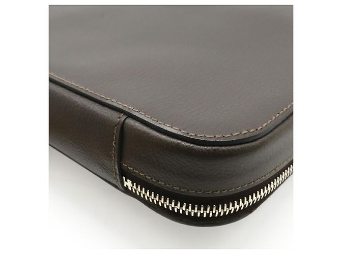 Hermès Borsa Overnight Hermes Marrone Nero - vista 7