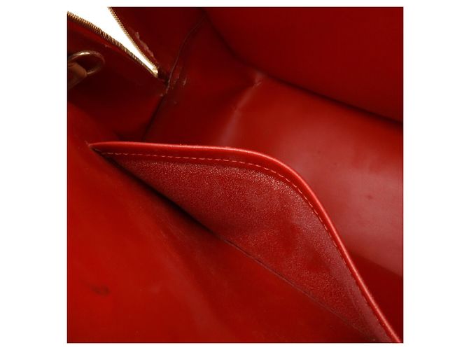Borsa Louis Vuitton Monogram Vernis Sutton Rosso - vista 10