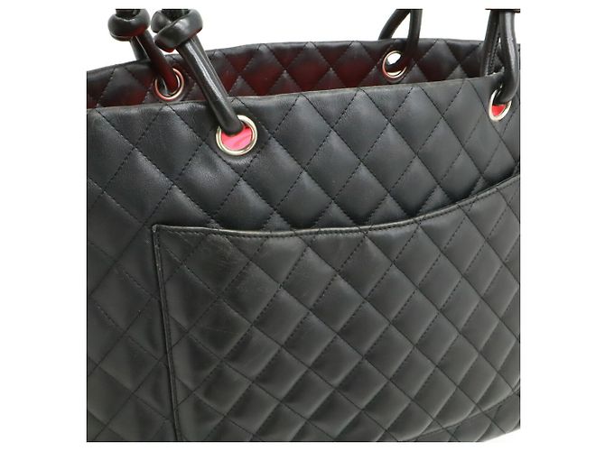 Tote Chanel Cambon Line Coco Mark Schwarz Pink - Ansicht 9