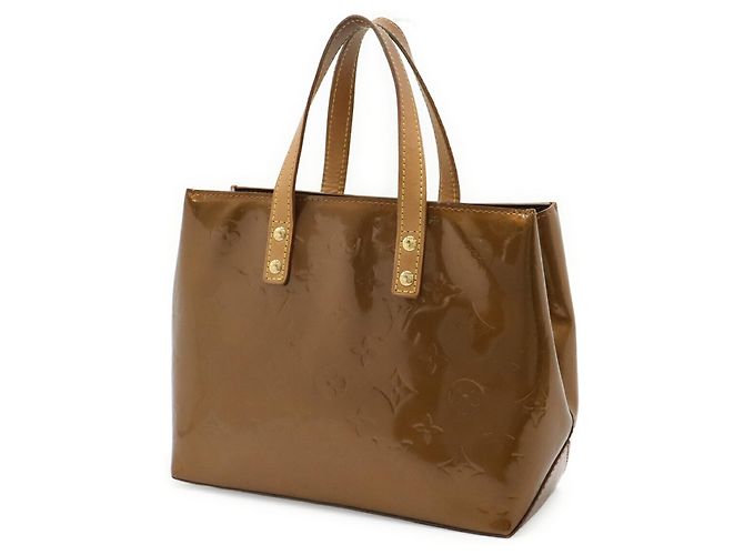 Borsa Louis Vuitton Monogram Vernis Lead PM Bronzo - vista 3