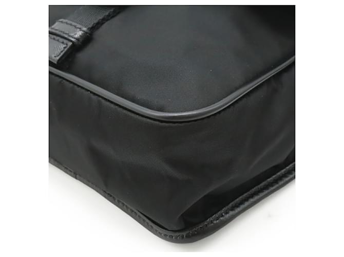 Borsa a tracolla in nylon e pelle Prada Nero - vista 4