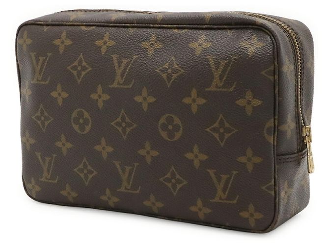 Louis Vuitton Monogram Trousse Toilette 23 Clutch Marrone - vista 3