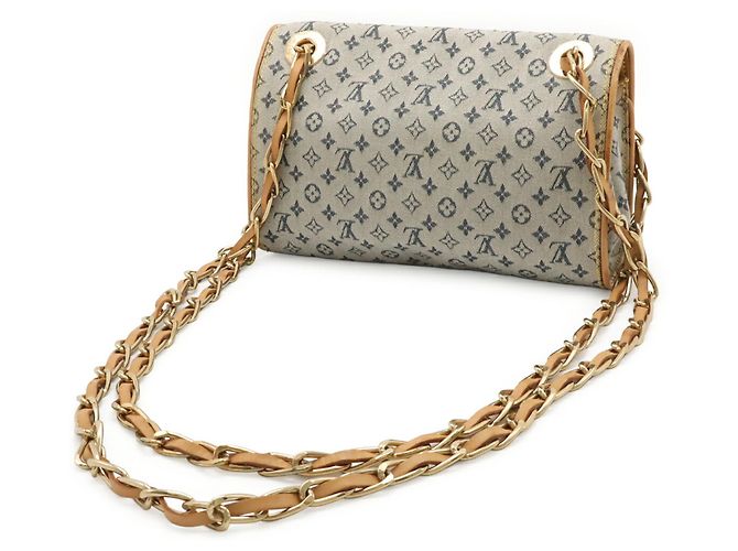 Borsa a tracolla con catena Louis Vuitton Monogram Mini Camille Blu - vista 3