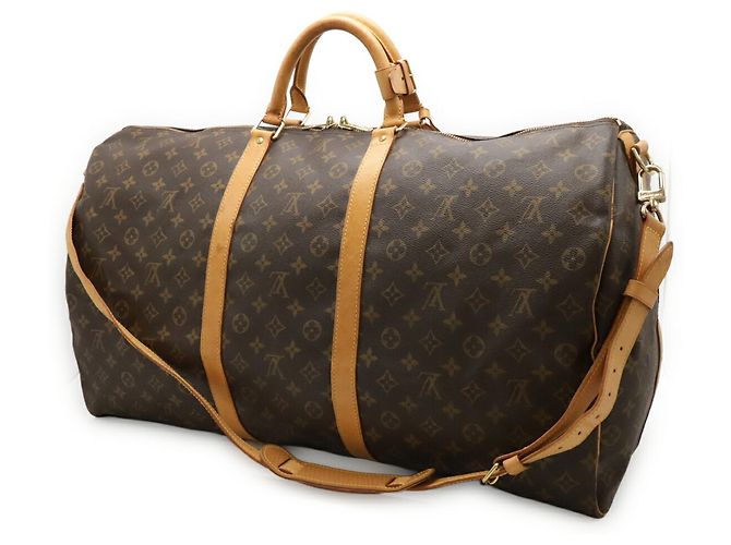 Louis Vuitton Monogram Keepall Bandoulière 60 Marrone - vista 3