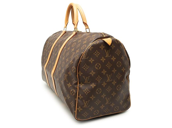 Louis Vuitton Marrone Monogram Keepall 50 - vista 2