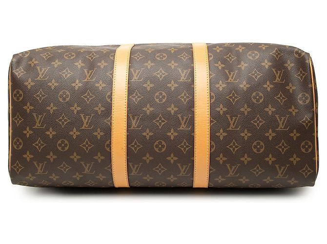 Louis Vuitton Marrone Monogram Keepall 50 - vista 3