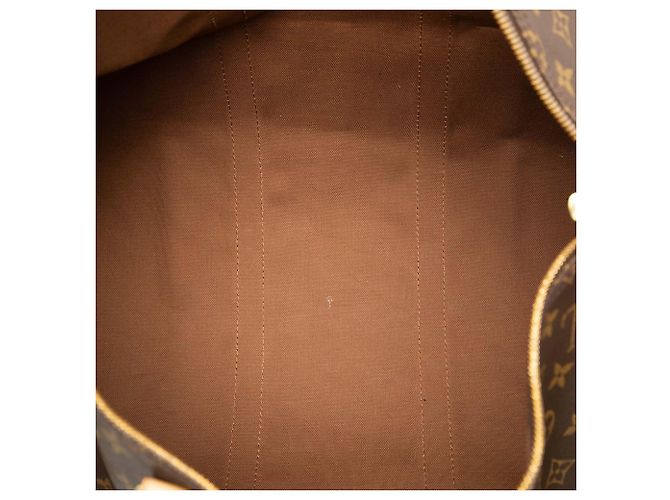 Louis Vuitton Marrone Monogram Keepall 50 - vista 4