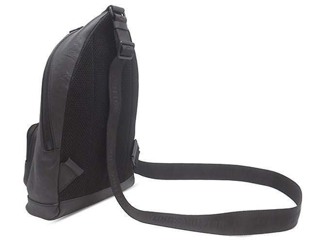 Borsa a tracolla Louis Vuitton Black Monogram Shadow Racer Nero - vista 2