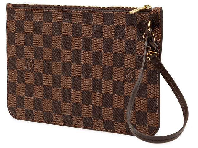 Louis Vuitton Neverfull Pochette Damier Ebene Braun - Ansicht 2