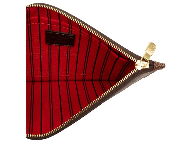 Louis Vuitton Neverfull Pochette Damier Ebene Braun - Ansicht 4