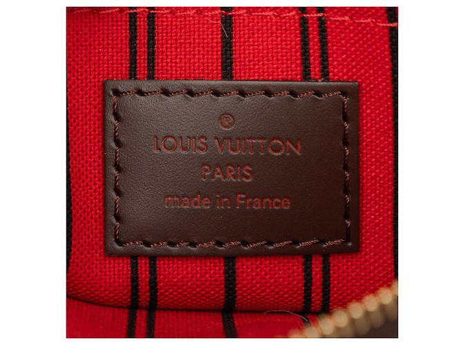 Louis Vuitton Neverfull Pochette Damier Ebene Braun - Ansicht 5