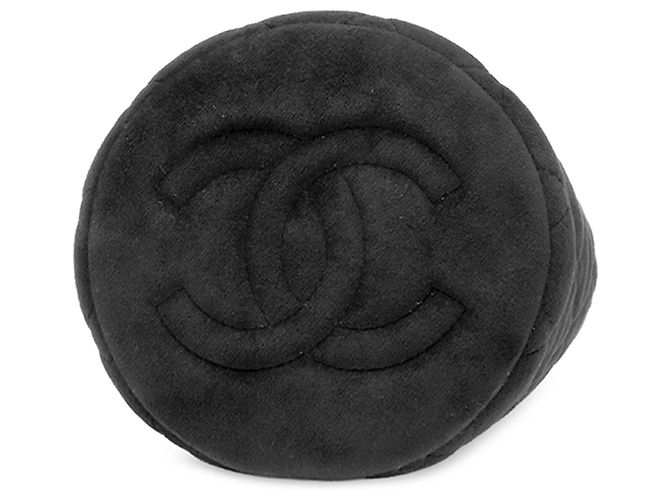 Borsa a secchiello Chanel Black Quilted Velvet Crystal Pearl Crush Nero - vista 3