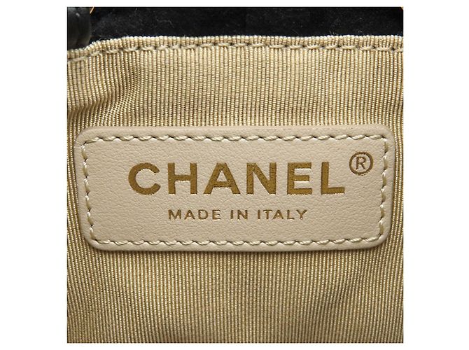 Borsa a secchiello Chanel Black Quilted Velvet Crystal Pearl Crush Nero - vista 5