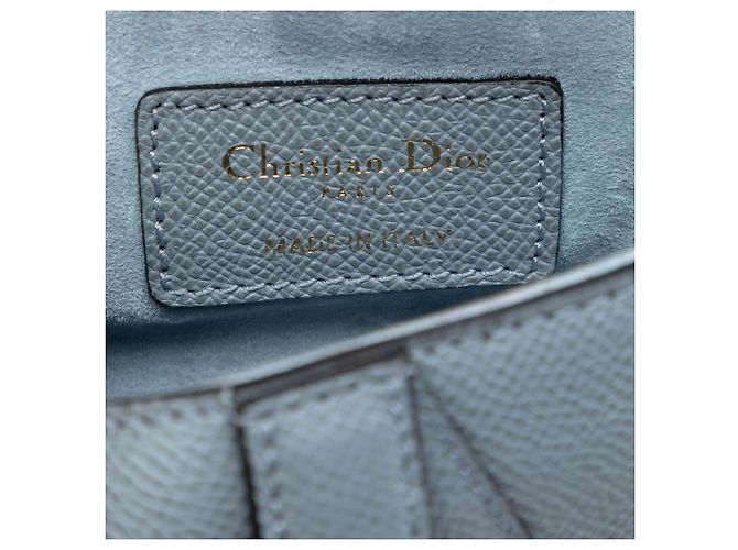 Borsa Saddle in pelle di vitello granulata blu Dior Blu chiaro - vista 5