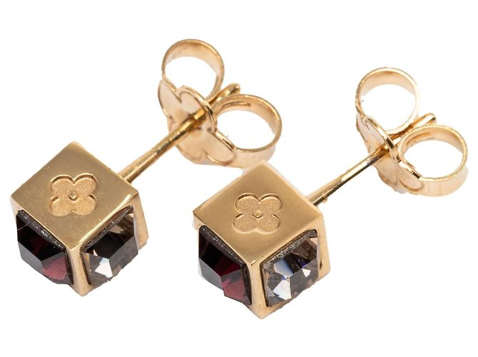 Orecchini Gamble Push Back in strass placcati oro Louis Vuitton D'oro - vista 6