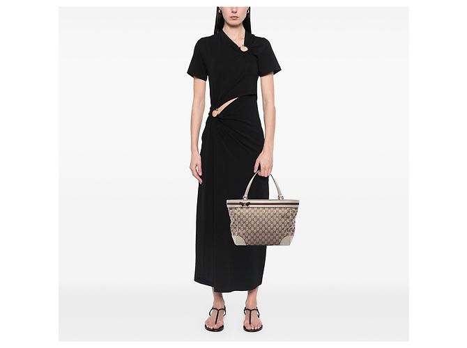 Gucci Mayfair Tote aus beigem GG Canvas - Ansicht 6