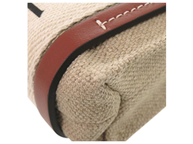 Borsa Chloé Beige Nano Canvas Woody - vista 10