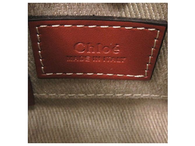 Borsa Chloé Beige Nano Canvas Woody - vista 5