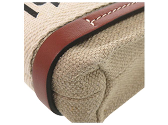Borsa Chloé Beige Nano Canvas Woody - vista 7