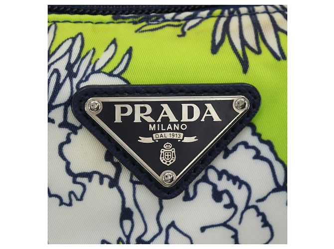 Satchel Prada Green Tessuto Stampato Verde Verde chiaro - vista 6