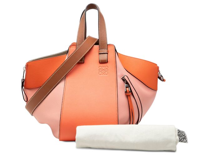 LOEWE Hammock Tasche Orange Small Tricolor Soft Grained Calfskin - Ansicht 8