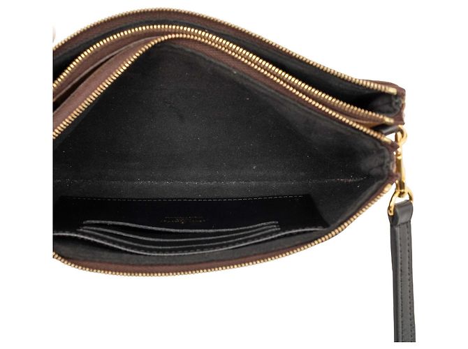 Pochette Louis Vuitton Brown Monogram Giant Reverse Double Zip Marrone - vista 4