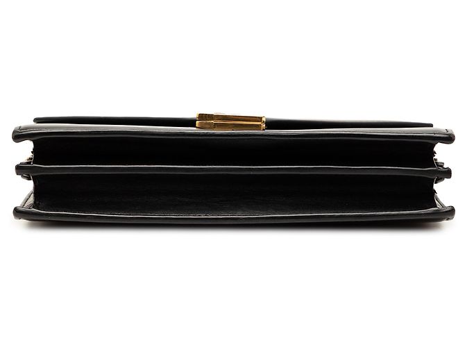 Borsa Cassandra con chiusura monogramma in pelle di vitello liscia nera Saint Laurent Nero - vista 3