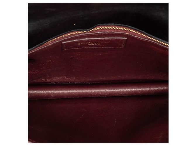 Borsa Cassandra con chiusura monogramma in pelle di vitello liscia nera Saint Laurent Nero - vista 4