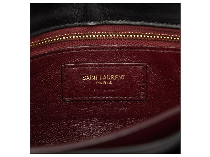 Borsa Cassandra con chiusura monogramma in pelle di vitello liscia nera Saint Laurent Nero - vista 5