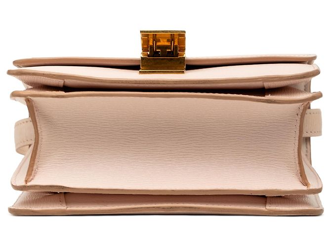 Céline Celine Brown Small Calfskin Classic Box Marrone Beige - vista 3