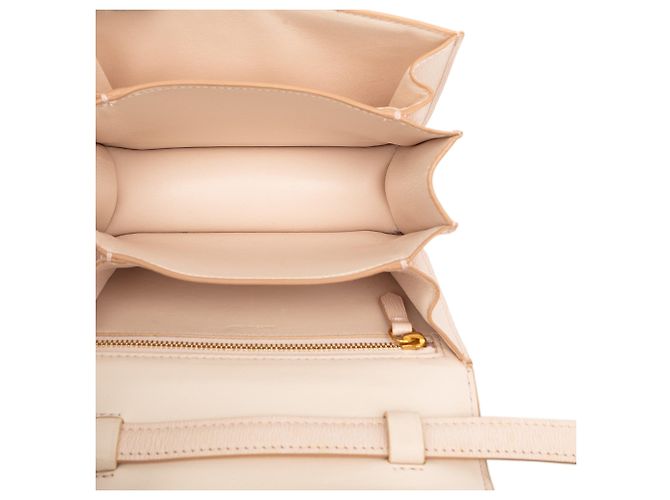 Céline Celine Brown Small Calfskin Classic Box Marrone Beige - vista 4