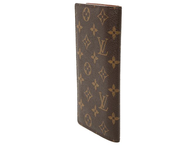 Portafoglio lungo Louis Vuitton Brown Monogram Brazza Marrone - vista 2