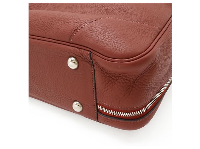 Hermès HERMES Victoria 45 Boston Bag Rot - Ansicht 4