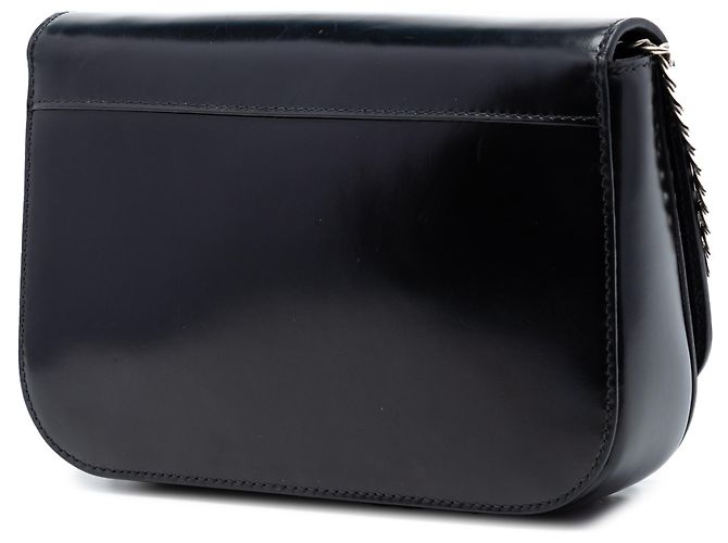 Prada Black Spazzolato Leather Sybille Flap Crossbody Nero - vista 2