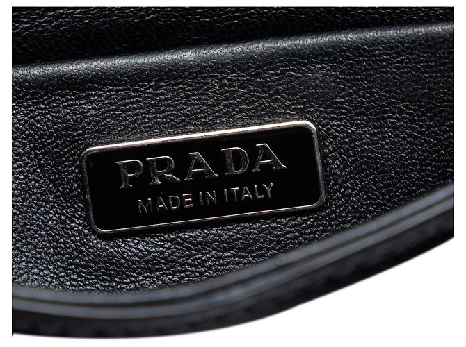 Prada Black Spazzolato Leather Sybille Flap Crossbody Nero - vista 5