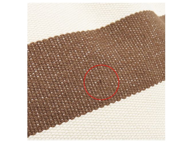 Borsa a coulisse in tela a righe marroni con logo Miu Miu Marrone - vista 8