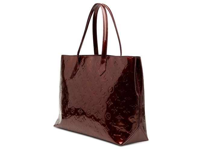 Louis Vuitton Red Monogram Vernis Wilshire MM Rosso Bordò - vista 2