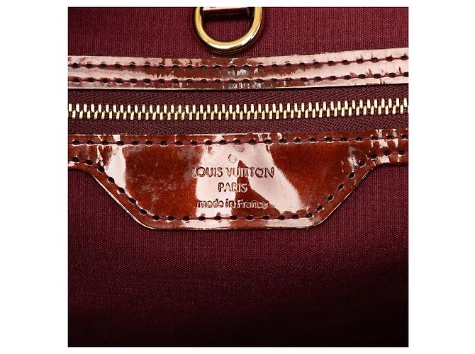 Louis Vuitton Red Monogram Vernis Wilshire MM Rosso Bordò - vista 5