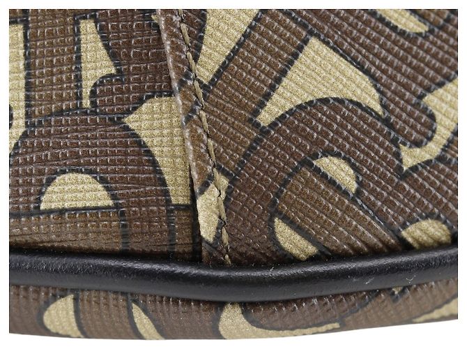 Bolso de cintura Burberry Brown Monogram Stripe E-Canvas Castaño - vista 15
