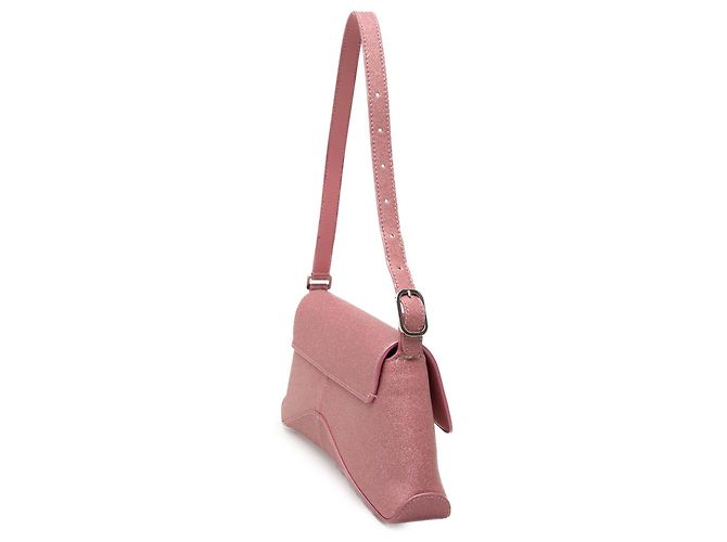 Balenciaga Pink Small Glitter Fabric XX Flap Rosa - vista 2