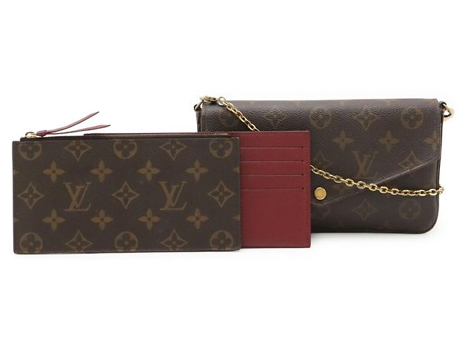 Pochette Félicie Borsa a tracolla Louis Vuitton Monogram Pochette Felicie Felice Chain Fuschia - vista 2