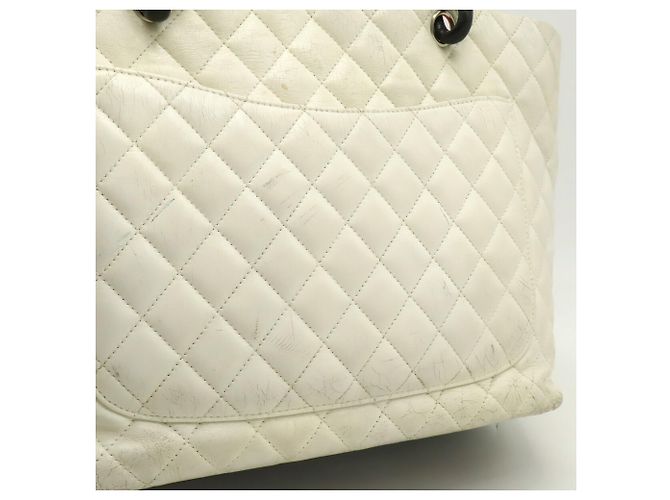 CHANEL Cambon Line Coco Mark Large Tote Shoulder Bag Schwarz Pink Weiß - Ansicht 9
