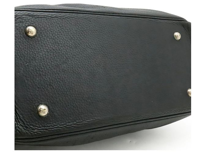 Hermès Borsa Tote Hermes Victoria Cabas 32 in Noir Nero - vista 10