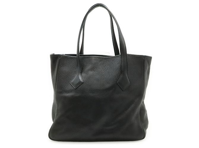 Hermès Borsa Tote Hermes Victoria Cabas 32 in Noir Nero - vista 2