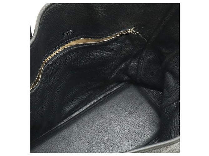 Hermès Borsa Tote Hermes Victoria Cabas 32 in Noir Nero - vista 6