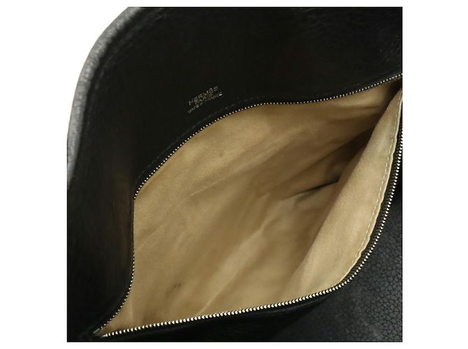 Hermès Borsa Tote Hermes Victoria Cabas 32 in Noir Nero - vista 7