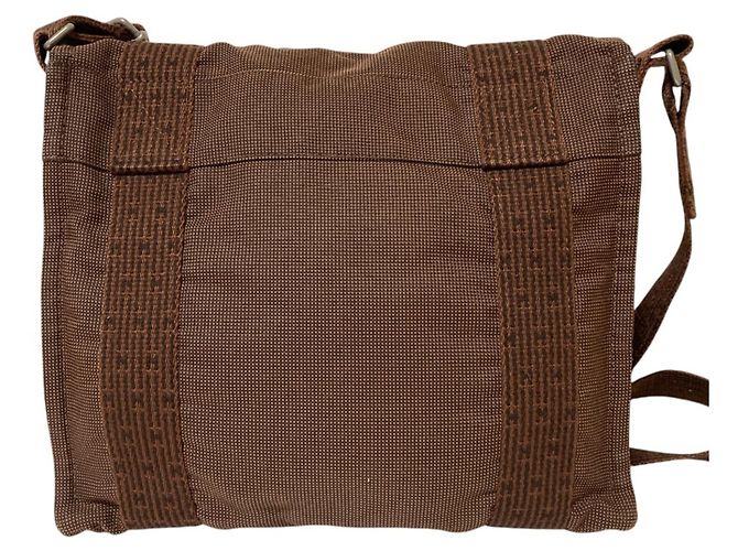 Hermès Borsa a tracolla Hermes Herline Bassas PM Marrone - vista 3