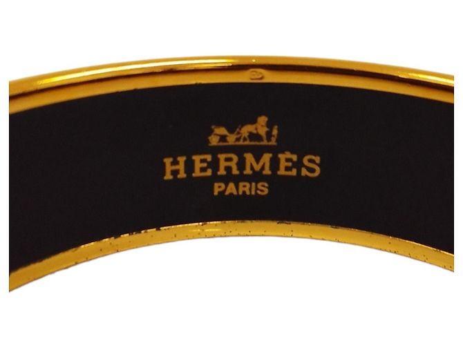 Hermès Bracciale in smalto Hermes Enamel GM Cheval in Bordeaux Bianco Bordò - vista 8