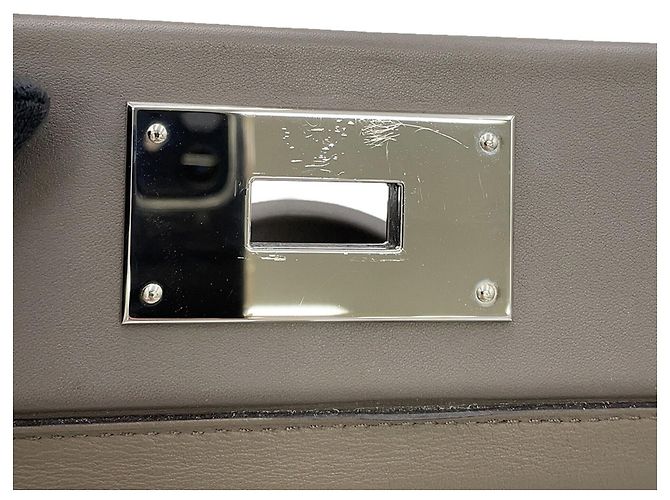 Hermès Hermes 24 Sac Mini Etoupe Evercolor Swift U Shoulder Bag Grigio - vista 13