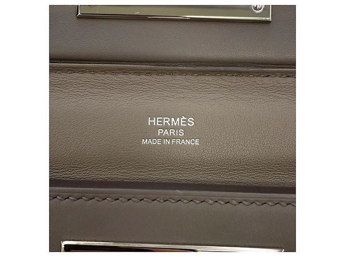 Hermès Hermes 24 Sac Mini Etoupe Evercolor Swift U Shoulder Bag Grigio - vista 17